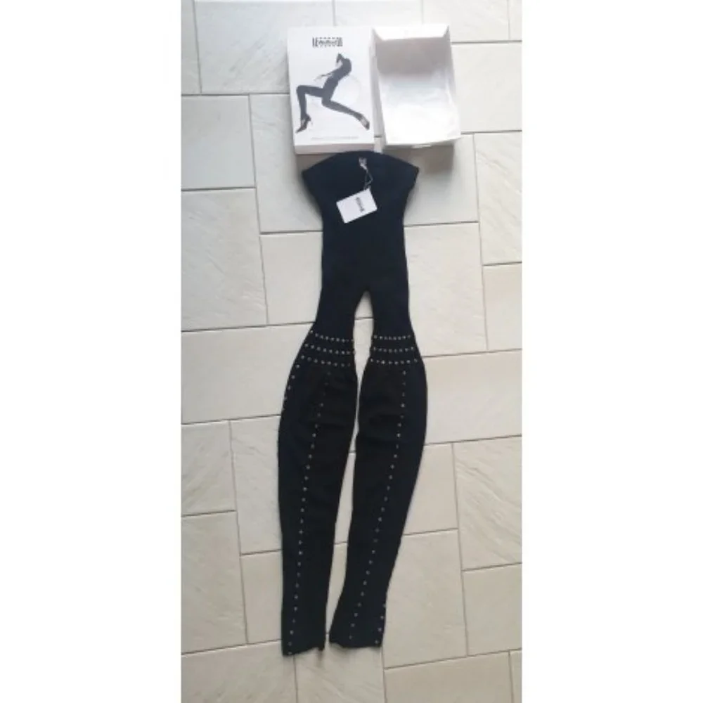 WOLFORD MERINO STUDS LEGGINGS black size L - Picture 5 of 8